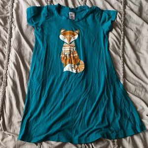 Fox Graphic T-Shirt Swing Dress